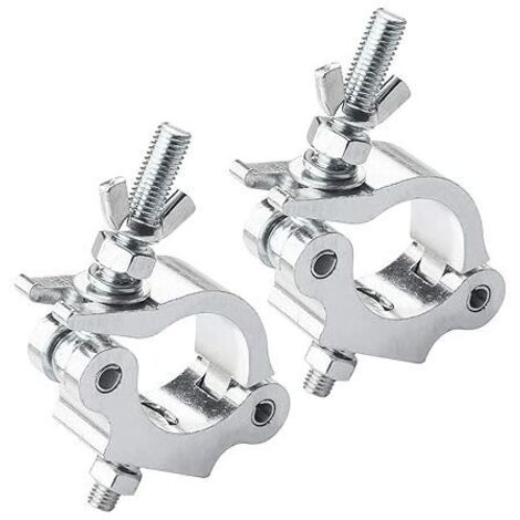 Lot de 2 Pinces Pour éclairage de scène, Accessoires D'éclairage de Scène, Pinces de Poteau à Dégagement Rapide, Crochets d'éclairage Pour Traverses de 38-52mm
