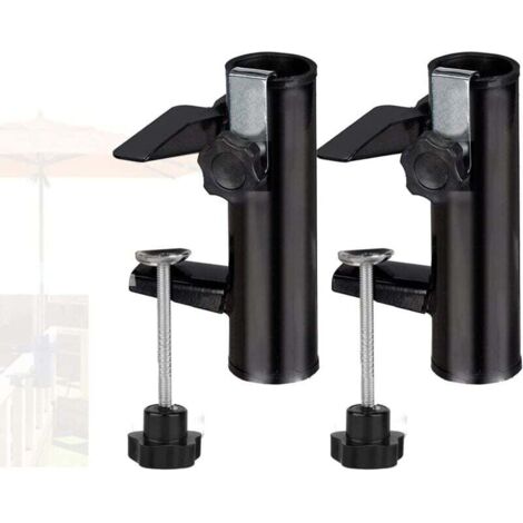 Lot de 2 pinces pour parasol, support pour parasol de terrasse, support pour parasol de qualité supérieure, clip fixe pour plage, cour, balcon, chaise avec pince