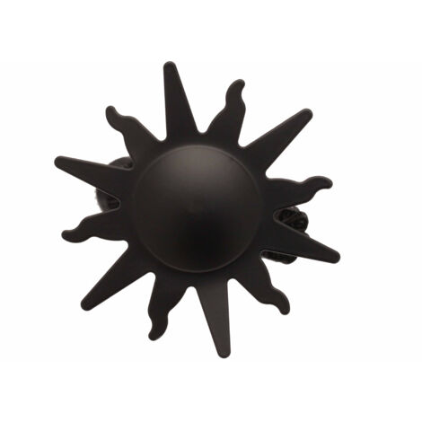 Lot de 2 pinces soleil en métal nickel noir – Design moderne – Pour décoration intérieure – Faciles à installer