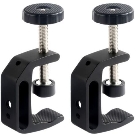 Lot de 2 pinces universelles en forme de C, petite pince de type C, serre-joint de table, pinces métalliques en alliage d'aluminium, mini serre-joints pour le bricolage, le travail du bois, la