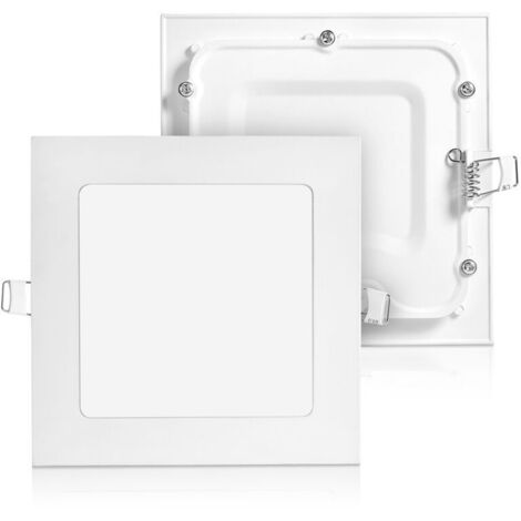 Lot de 2 plafonniers LED plats 9 W, panneau lumineux fin 900 lm, lumière du jour 4 000 K, luminaire encastré, montage en surface, 85-265 V