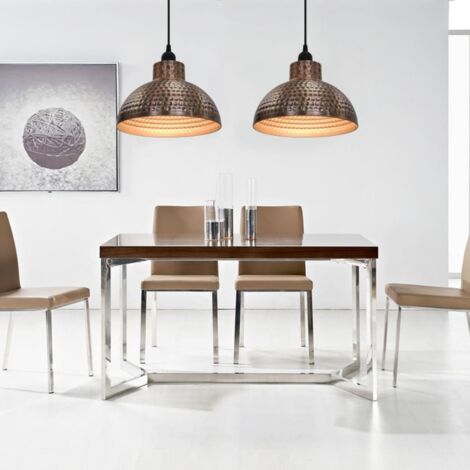 Lot de 2 Plafonniers Moderne  Lustre Luminaire Semi-sphérique Couleur cuivre 77970
