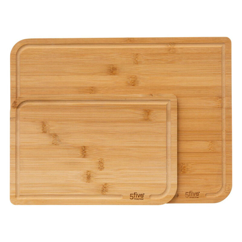 5five Simply Smart - Lot de 2 planches à découper en bamboo - Beige - 35 x 25 cm - Livraison gratuite