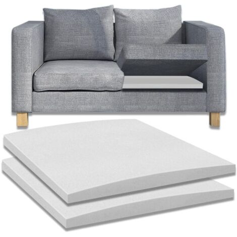 Lot de 2 planches de support de canapé - 50 x 50 cm - Mousse haute densité pour canapé - Convient à différents types de canapés - Coussins en mousse pour restaurer le confort des canapés