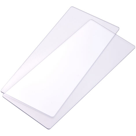 Lot de 2 plaques de découpe transparentes en polycarbonate durable, épaisseur 3 mm, pour machines de découpe et d'embossage, loisirs créatifs, scrapbooking et carterie, 37 x 15,7 cm