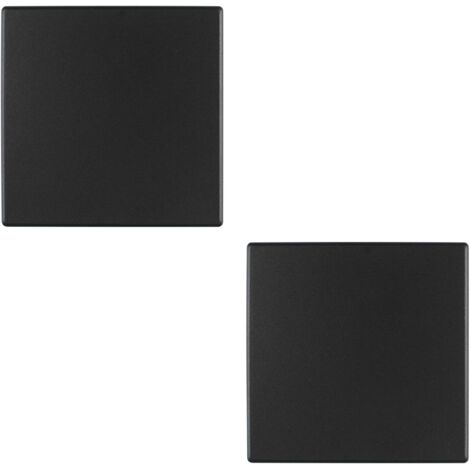 Lot de 2 plaques murales blanches de 8,6 x 8,6 cm, en plastique, sans vis, double plaque murale blanche, couvercle de prise de courant pour prises ou interrupteurs non