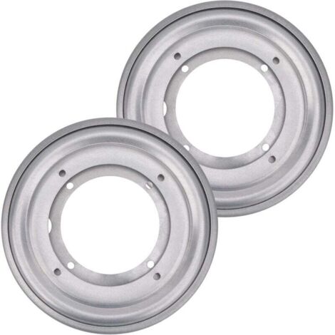 Lot de 2 plaques pivotantes rondes de 13.8 cm (5,5 pouces), base pivotante argentée, base de plateau tournant pour table pivotante, plateau, cuisine
