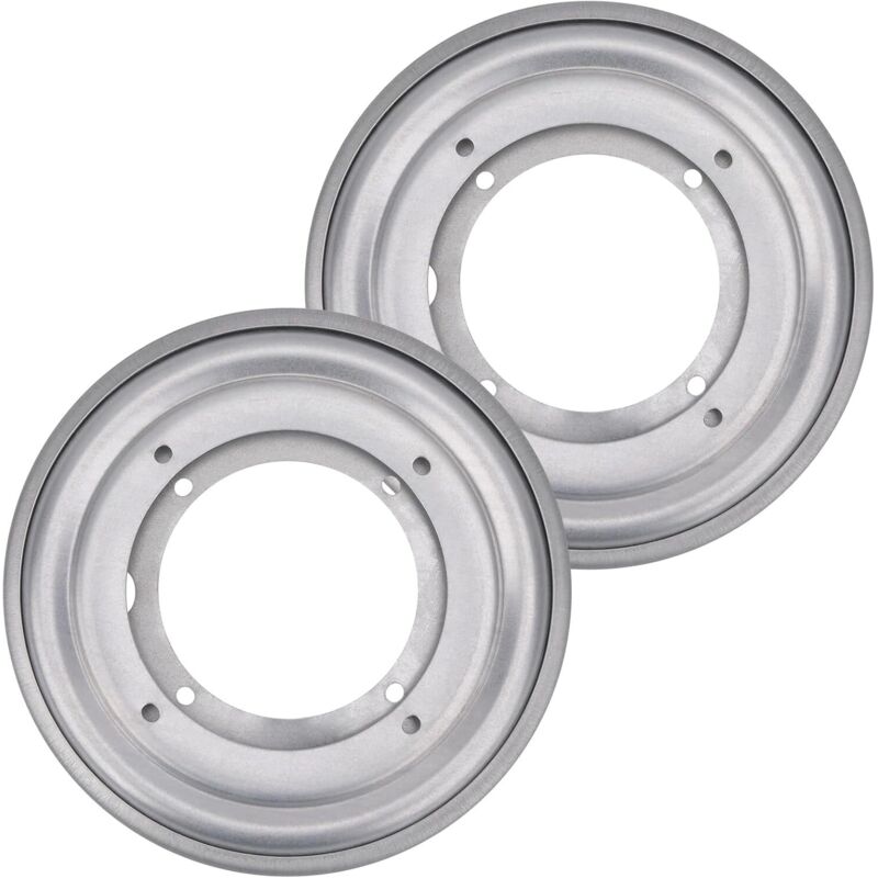 Lot de 2 plaques pivotantes rondes de 20.4 cm (8 pouces), base pivotante argentée, base de plateau tournant pour table pivotante, plateau, cuisine