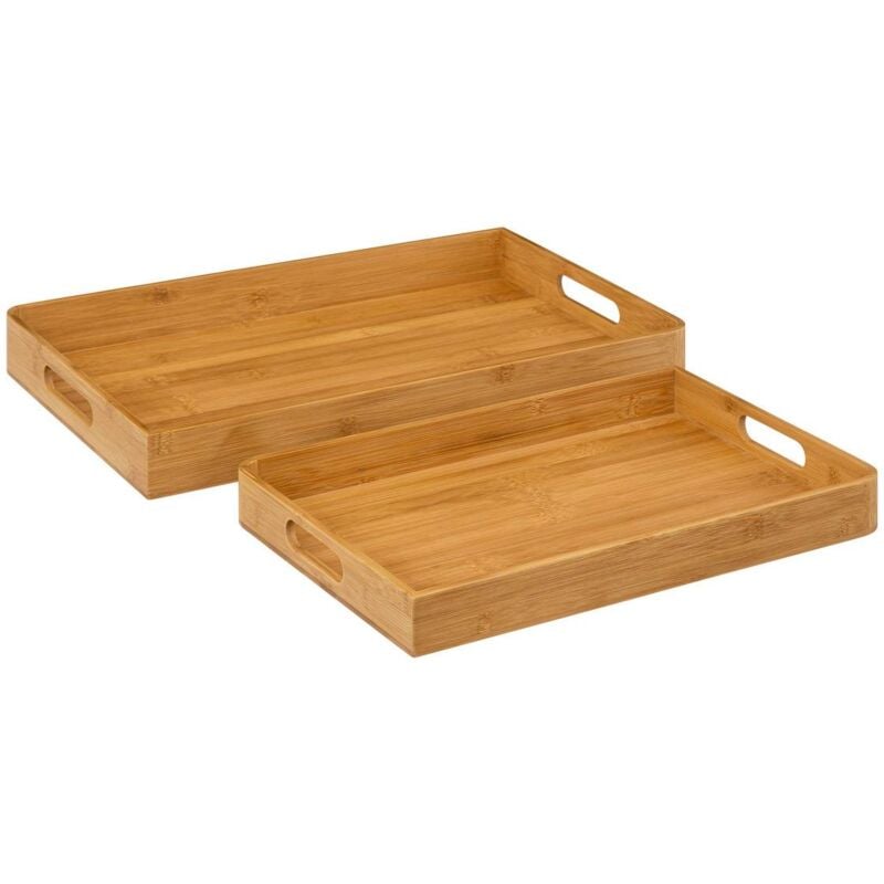 Lot de 2 plateaux de service bambou - 5five