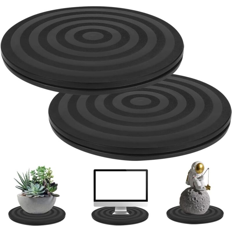 Lntyq - Lot de 2 platines tournantes universelles à 360°, platine tournante manuelle avec roulement à billes en acier, platine tournante à 360 degrés