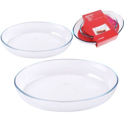 Lot de 2 plats ovales en verre allant au four