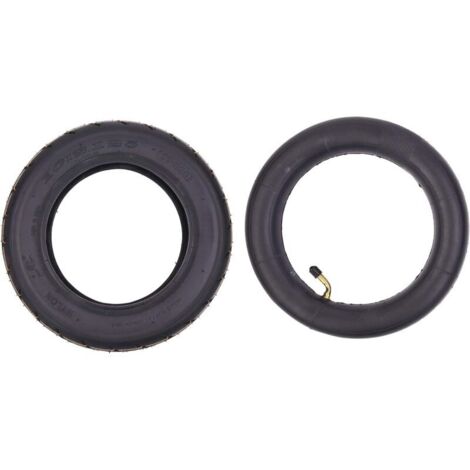 Lot de 2 pneus 10 x 2.125 pour trottinette électrique – Chambres à air incluses – Caoutchouc isobutylène pour étanchéité – Conduite fluide et sécurisée