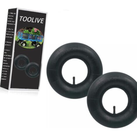 Lot de 2 pneus 3.50-8 pour diable – 350 x 100 mm – Pneu sans jante ni chambre à air – Capacité de charge 130 kg – Profil antidérapant
