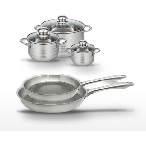Lot de 2 poêles 24/28 cm & 3 faitouts 12/16/24 cm Elo Relief Passion