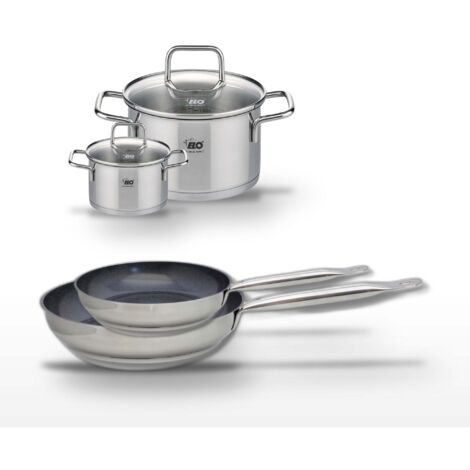Lot de 2 Poêles 24/28 cm Elo Profi Therm Platinum et 2 Faitouts 12/20 cm