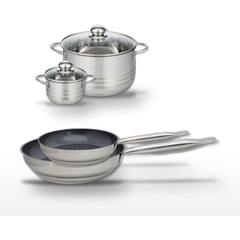 Lot de 2 Poêles 24/28cm et 2 Faitouts 12/24cm Elo Profi Therm Platinum