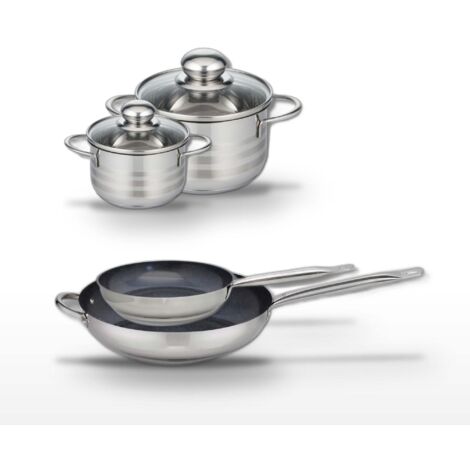 Lot de 2 Poêles 24/32cm & 2 Faitouts 12/16cm Elo Profi Therm Platinum