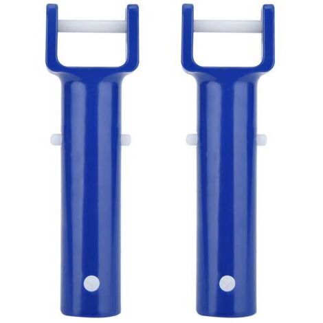 Lot de 2 Poignée de Remplacement Piscine - Articulation Fixation pour Manche Télescopique