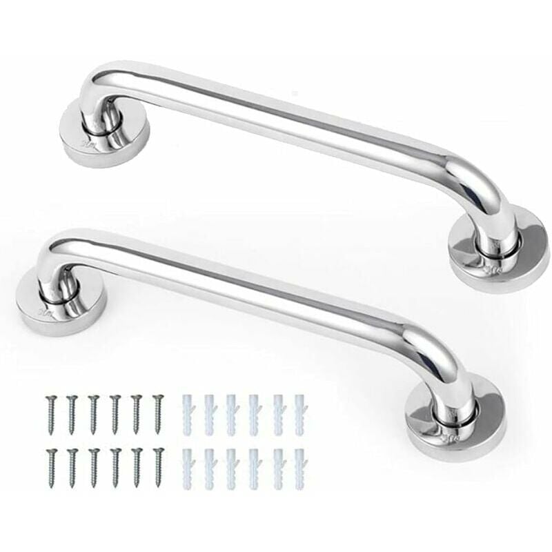 Lot 2 Poignées Antidérapantes Inox - 30 cm