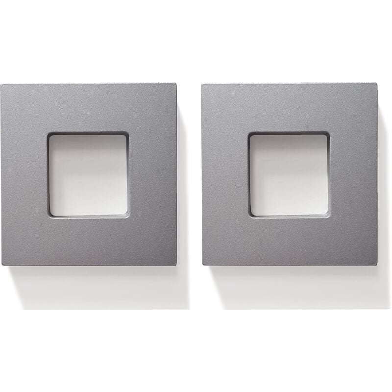 Schulte - Lot de 2 poignées autocollantes carrées sans percer