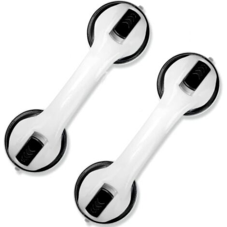 Lot de 2 poignées de douche de salle de bain de 30 cm avec ventouse puissante-AquaForge