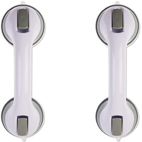 Lot de 2 poignées de douche portables pour accoudoir de salle de bain, sans perçage, pour enfants et personnes âgées.-AquaForge