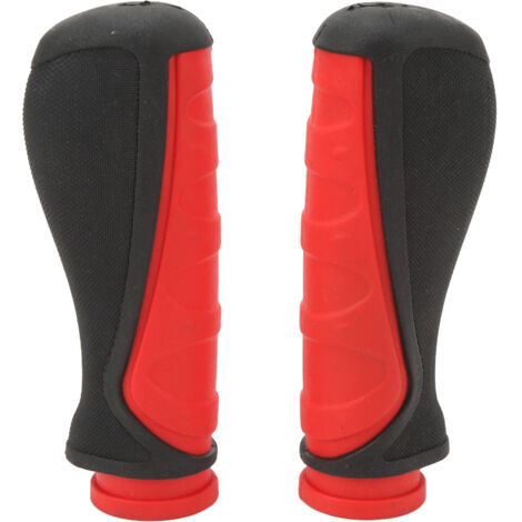 Lot de 2 poignées de guidon antidérapantes et absorbant les chocs pour trottinette électrique SmartGyro (rouge).