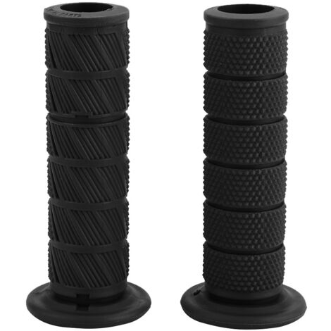 Lot de 2 poignées de guidon de moto universelles vintage de 22 mm, embouts de guidon diagonaux (noir)