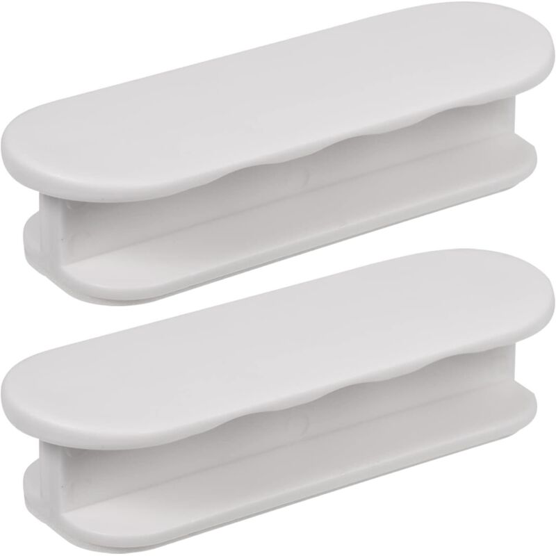 Lot de 2 poignées de porte adhésives blanches pour balcon, terrasse, tiroirs, meubles et fenêtres, installation facile