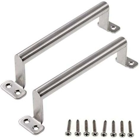 Lot de 2 poignées de porte coulissantes robustes en acier inoxydable pour grange, placard, salle de bain, commode