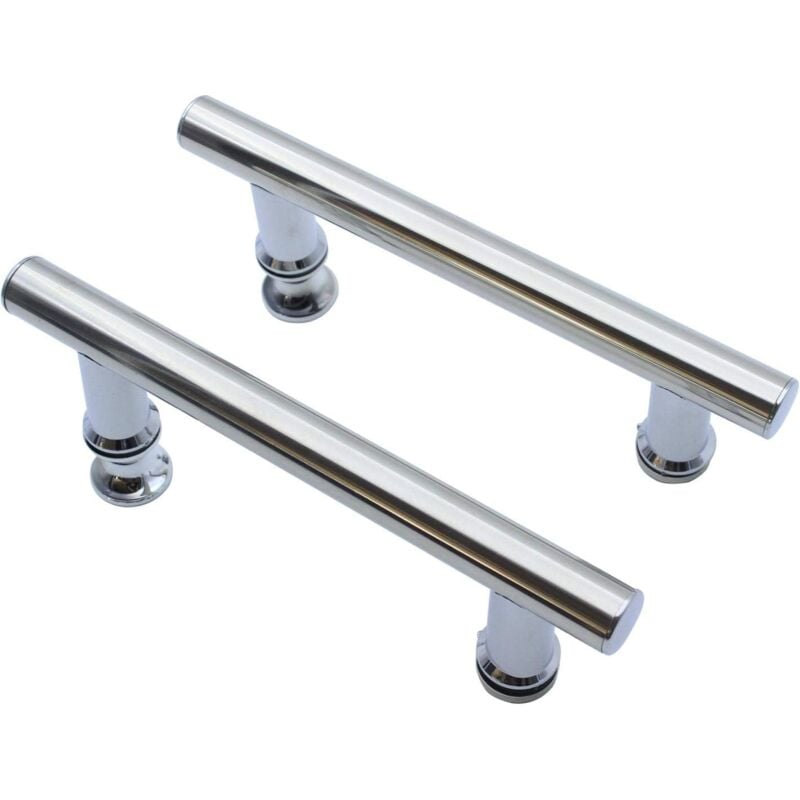 Ymyny - Lot de 2 poignées de porte de douche en acier inoxydable 145 mm