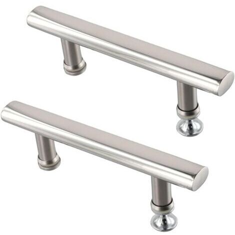 Lot de 2 poignées de porte de douche en acier inoxydable chromé, 145mm, pour salle de bain et cuisine