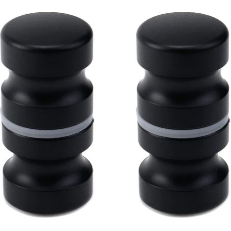 Lot de 2 poignées de porte de douche noires pour salle de bain, boutons de porte en verre, boutons de porte de douche dos à dos