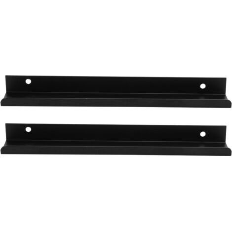Lot de 2 poignées de porte de tiroir/armoire modernes et simples, finition noire mate, quincaillerie pour meubles