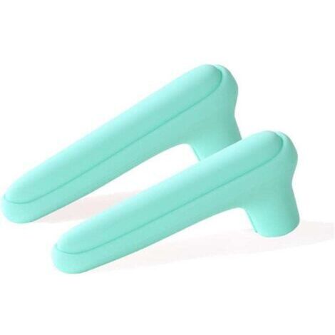 Lot de 2 poignées de porte en silicone pour protéger les poignées de porte et de fenêtre - Anti-collision - Vert