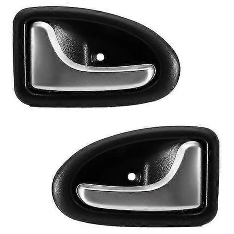 Lot de 2 poignées de porte intérieures chromées pour Renault Clio 2/3-4/5 (2000-2009) - Paire