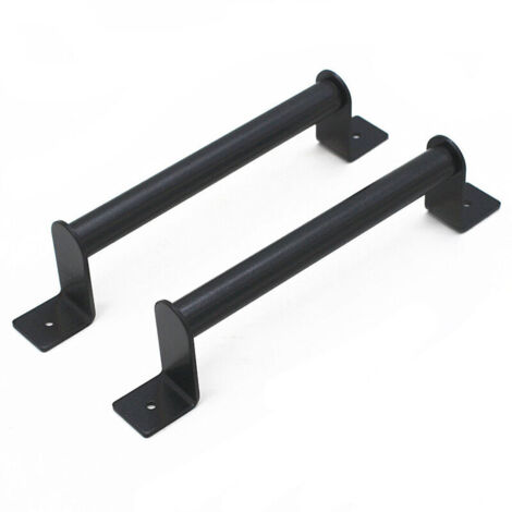 Lot de 2 poignées de porte noires, pour portails en bois, abris de jardin, portes d'armoires, avec vis