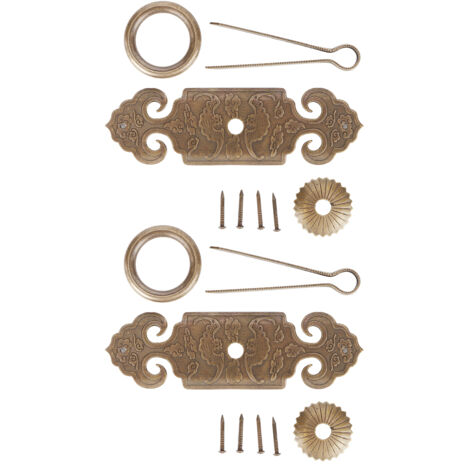 Lot de 2 poignées de porte/tiroir décoratives en cuivre antique, en forme de chauve-souris, pour meuble à chaussures.