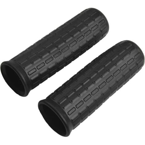 Lot de 2 poignées en caoutchouc antidérapantes pour brouette, accessoires universels, tubes ronds de rechange pour chariot de cour, noir (114 x 12 mm)