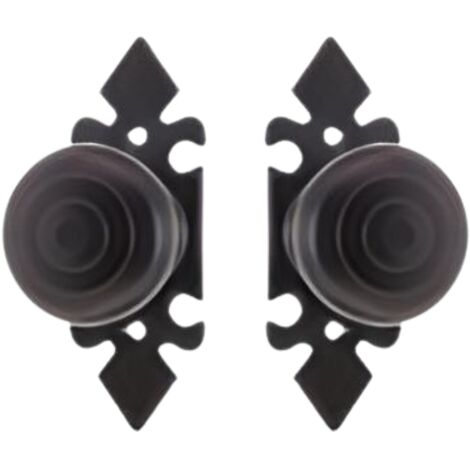 Lot de 2 poignées noires, poignées de porte robustes, boutons de meubles et de portails - Format : 11 x 4 cm