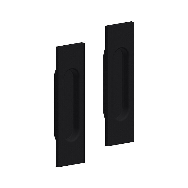 Slid'up By Mantion - Lot de 2 poignées à encastrer rectangulaires, acier finition noir
