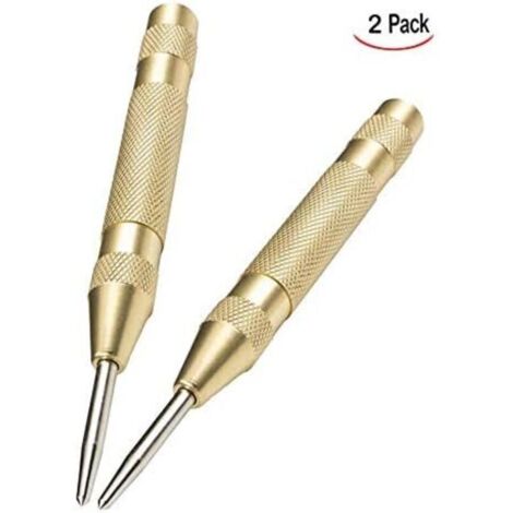 Lot de 2 Pointeau Automatique pour Métal ou Bois (Doré)