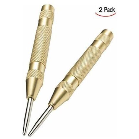 Lot de 2 Pointeau Automatique pour Métal ou Bois (Doré)