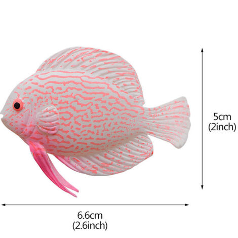 Lot de 2 poisons artificiels pour décoration d'aquarium colorée