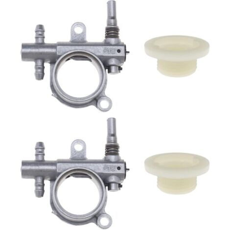 Lot de 2 pompes à huile pour tronçonneuse avec engrenage à vis sans fin compatible avec tronçonneuse 25 CC/38 CC 2500/3800 pièces de rechange pour outils électriques d'extérieur