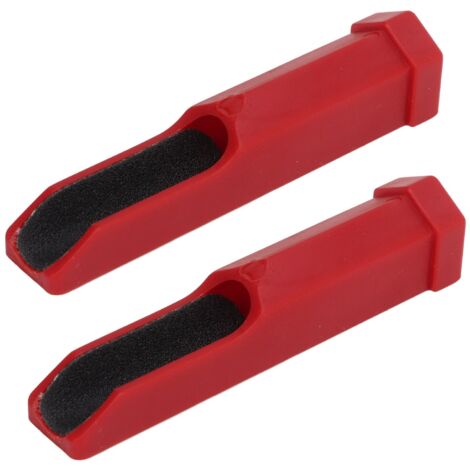 Lot de 2 ponceuses à embouts de queue de billard, lime légère en plastique rouge résistant, brunissoir pour la maison et le club.