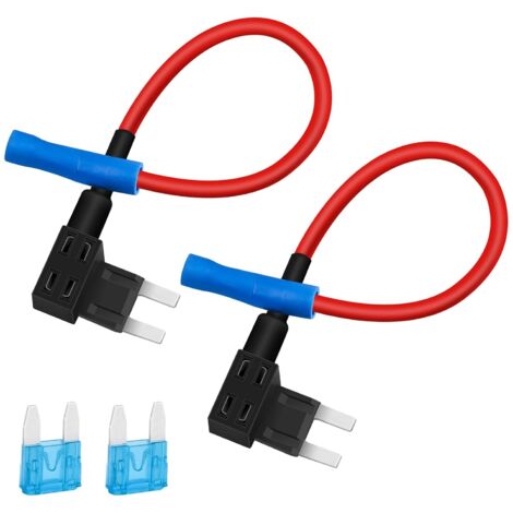Lot de 2 Porte-fusible, Double fente, Nylon, Cuivre, Voiture, Camion, Bateau