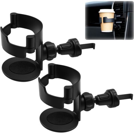 Lot de 2 porte-gobelets de voiture - Universel - Réglable - Pour cendrier, tasse à café et canette de boisson