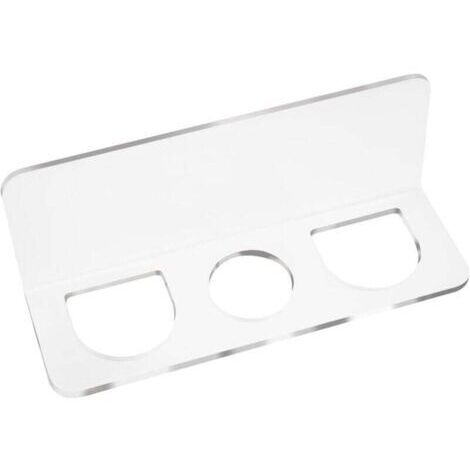 Lot de 2 porte-peignes de salle de bain, porte-brosses à cheveux, rangement pour accessoires de coiffure, organiseur à trois trous, support mural pour accessoires de salle de bain