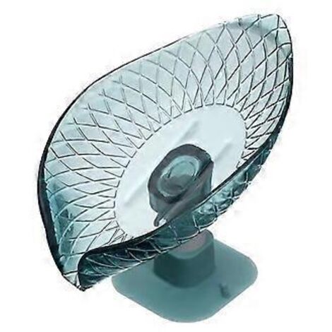 Lot de 2 porte-savon à ventouse en forme de feuille verte, avec égouttoir, porte-savon portable pour douche et éponge, accessoires de cuisine et salle de bain transparents
